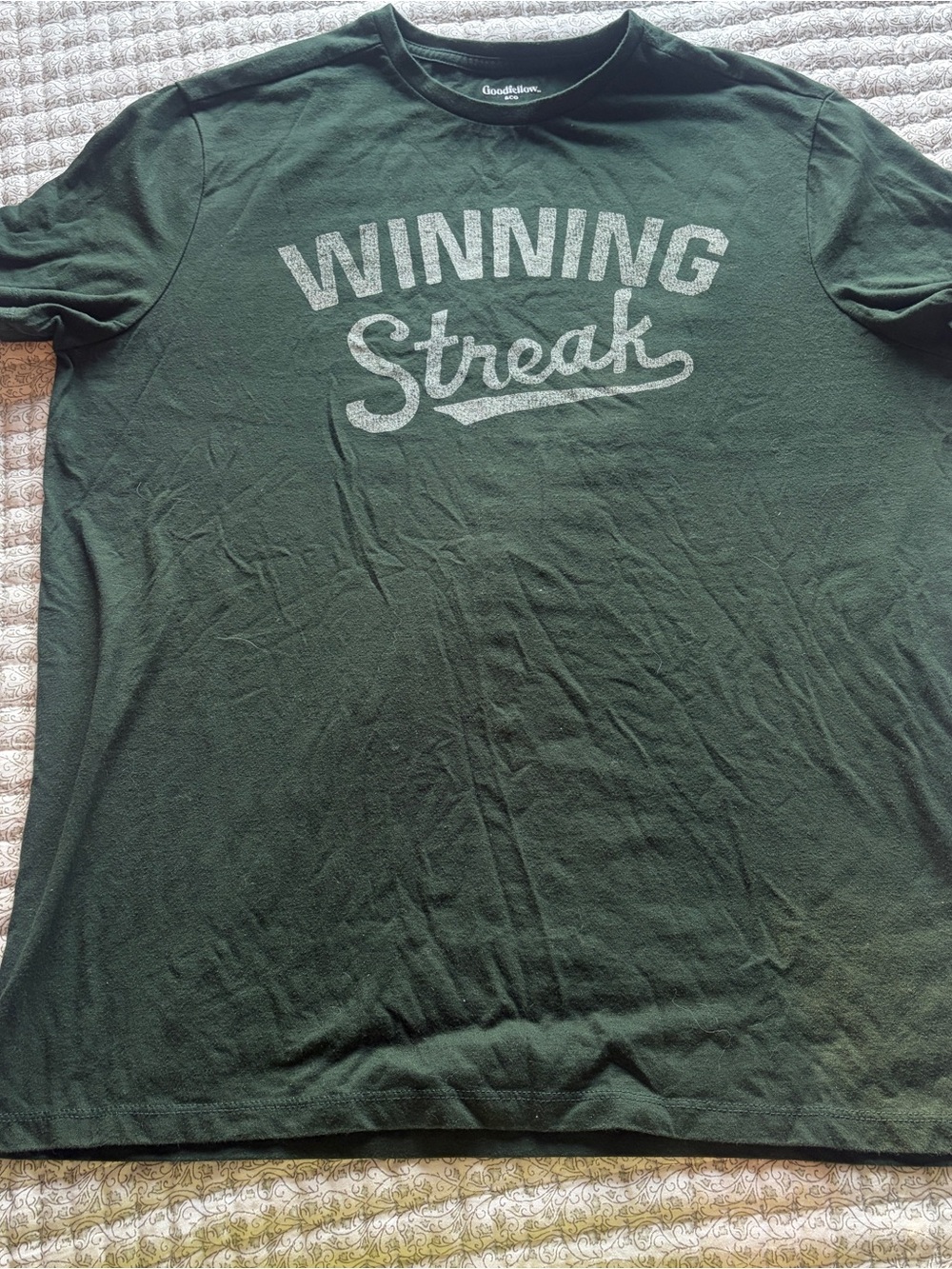 Goodfellow & Co Dark Green 'Winning Streak' Graphic Tee